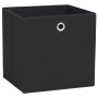 Contenitori 10 pz in Tessuto non Tessuto 32x32x32 cm Nero