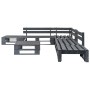 Set Salotto da Giardino 6 pz Pallet in Legno Grigio