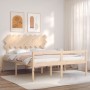 Letto per Anziani con Testiera 160x200 cm in Legno Massello