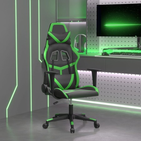 Sedia da Gaming Nera e Verde in Similpelle