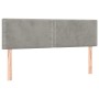 Giroletto a Molle con Materasso Grigio Chiaro 140x200cm Velluto