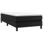 Giroletto a Molle con Materasso Nero 90x190 cm in Similpelle
