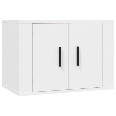 Set di Mobili Porta TV 4 pz Bianco in Legno Multistrato