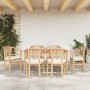 Set da Pranzo da Giardino 7 pz in Legno Massello di Teak