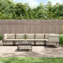 Set Divani da Giardino 7 pz con Cuscini Antracite in Polyrattan