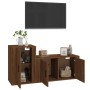 Set Mobili Porta TV 2 pz Rovere Marrone in Legno Multistrato