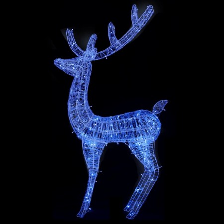 Renne di Natale XXL in Acrilico 250 LED 2 pz 180 cm Blu