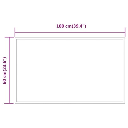 Specchio da Bagno con Luci LED 60x100 cm