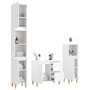 Set di Mobili da Bagno 3 pz Bianco in Legno Multistrato