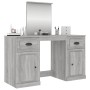 Toeletta con Specchio Grigio Sonoma 130x50x132,5 cm