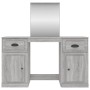 Toeletta con Specchio Grigio Sonoma 130x50x132,5 cm