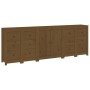 Credenza Miele 230x35x80 cm in Legno Massello di Pino