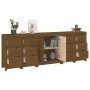 Credenza Miele 230x35x80 cm in Legno Massello di Pino