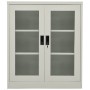 Armadio per Ufficio Grigio Chiaro 90x40x105 cm in Acciaio