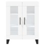 Credenza Bianca 69,5x34x180 cm in Legno Multistrato