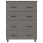 Credenza HAMAR Grigio Chiaro 79x40x103,5 cm in Legno di Pino