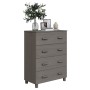 Credenza HAMAR Grigio Chiaro 79x40x103,5 cm in Legno di Pino