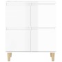 Credenze 3pz Bianco Lucido 60x35x70 cm in Legno Multistrato