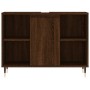 Set Mobili da Bagno 3 pz Rovere Marrone in Legno Multistrato