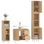 Set Mobili da Bagno 3 pz Rovere Sonoma in Legno Multistrato