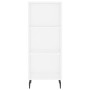 Credenza 34,5x32,5x180 cm in Legno Multistrato Bianco Lucido