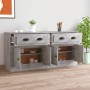 Credenze 2 pz Grigio Cemento in Legno Multistrato