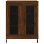 Credenza Rovere Marrone 69,5x34x180 cm in Legno Multistrato