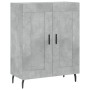 Credenza Grigio Cemento 69,5x34x180 cm in Legno Multistrato