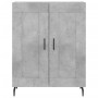 Credenza Grigio Cemento 69,5x34x180 cm in Legno Multistrato