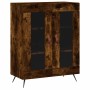 Credenza Rovere Fumo 69,5x34x180 cm in Legno Multistrato