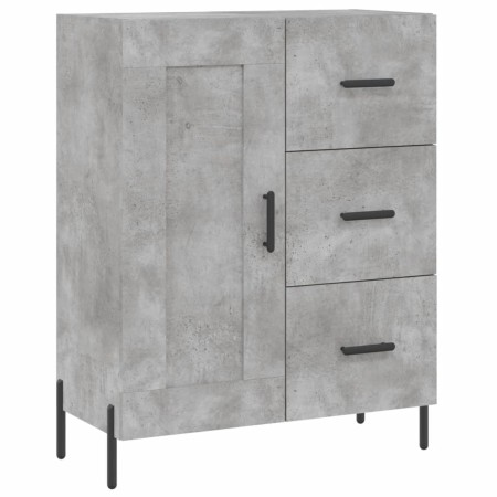 Credenza Grigio Cemento 69,5x34x180 cm in Legno Multistrato