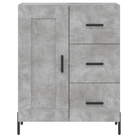 Credenza Grigio Cemento 69,5x34x180 cm in Legno Multistrato