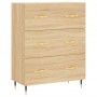 Credenza Rovere Sonoma 69,5x34x180 cm in Legno Multistrato