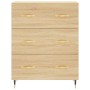 Credenza Rovere Sonoma 69,5x34x180 cm in Legno Multistrato