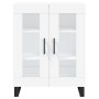 Credenza Bianca 69,5x34x180 cm in Legno Multistrato