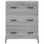 Credenza Grigio Sonoma 69,5x34x180 cm in Legno Multistrato