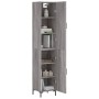 Credenza Grigio Sonoma 34,5x34x180 cm in Legno Multistrato