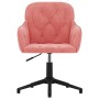 Sedia Girevole da Ufficio Rosa in Velluto