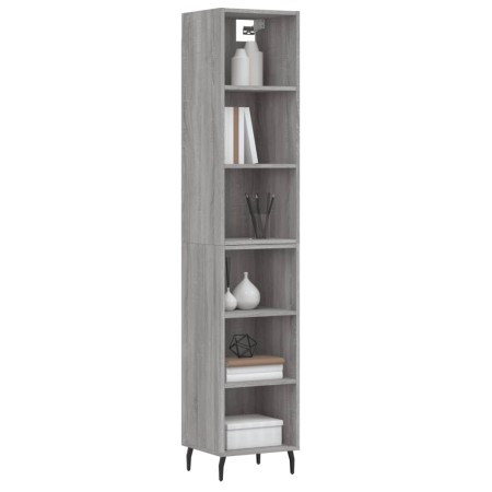 Credenza Grigio Sonoma 34,5x32,5x180 cm in Legno Multistrato