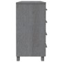 Credenza HAMAR Grigio Scuro 113x40x80 cm Legno Massello di Pino