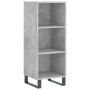 Credenza Grigio Cemento 34,5x34x180 cm in Legno Multistrato