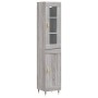 Credenza Grigio Sonoma 34,5x34x180 cm in Legno Multistrato