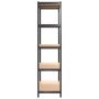 Scaffali Resistenti 5 Ripiani 2pz Grigio Acciaio e Multistrato
