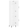 Credenza 34,5x34x180 cm in Legno Multistrato Bianco Lucido