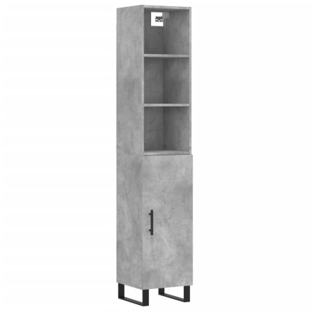 Credenza Grigio Cemento 34,5x34x180 cm in Legno Multistrato