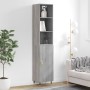 Credenza Grigio Sonoma 34,5x34x180 cm in Legno Multistrato