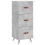 Credenza Grigio Cemento 34,5x34x180 cm in Legno Multistrato