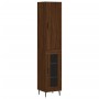 Credenza Rovere Marrone 34,5x34x180 cm in Legno Multistrato