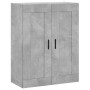 Credenza Grigio Cemento 69,5x34x180 cm in Legno Multistrato