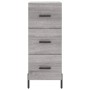 Credenza Grigio Sonoma 34,5x34x180 cm in Legno Multistrato